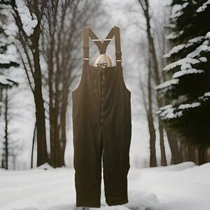 Men's Refrigiwear Overalls Black Bib Insulated Double Knee 0495R Size XL *READ